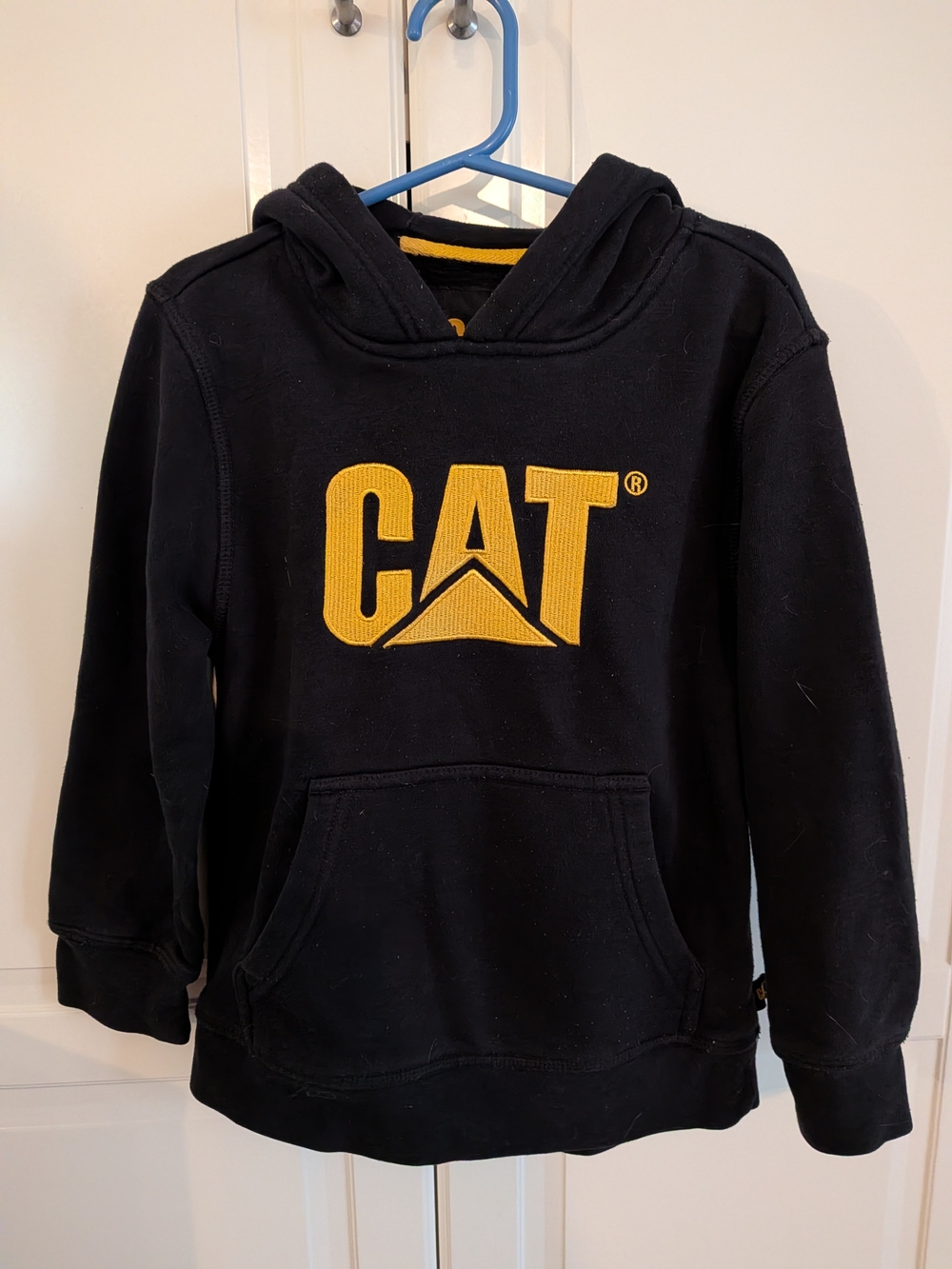 Kids' Black Hoodie with Yellow Logo